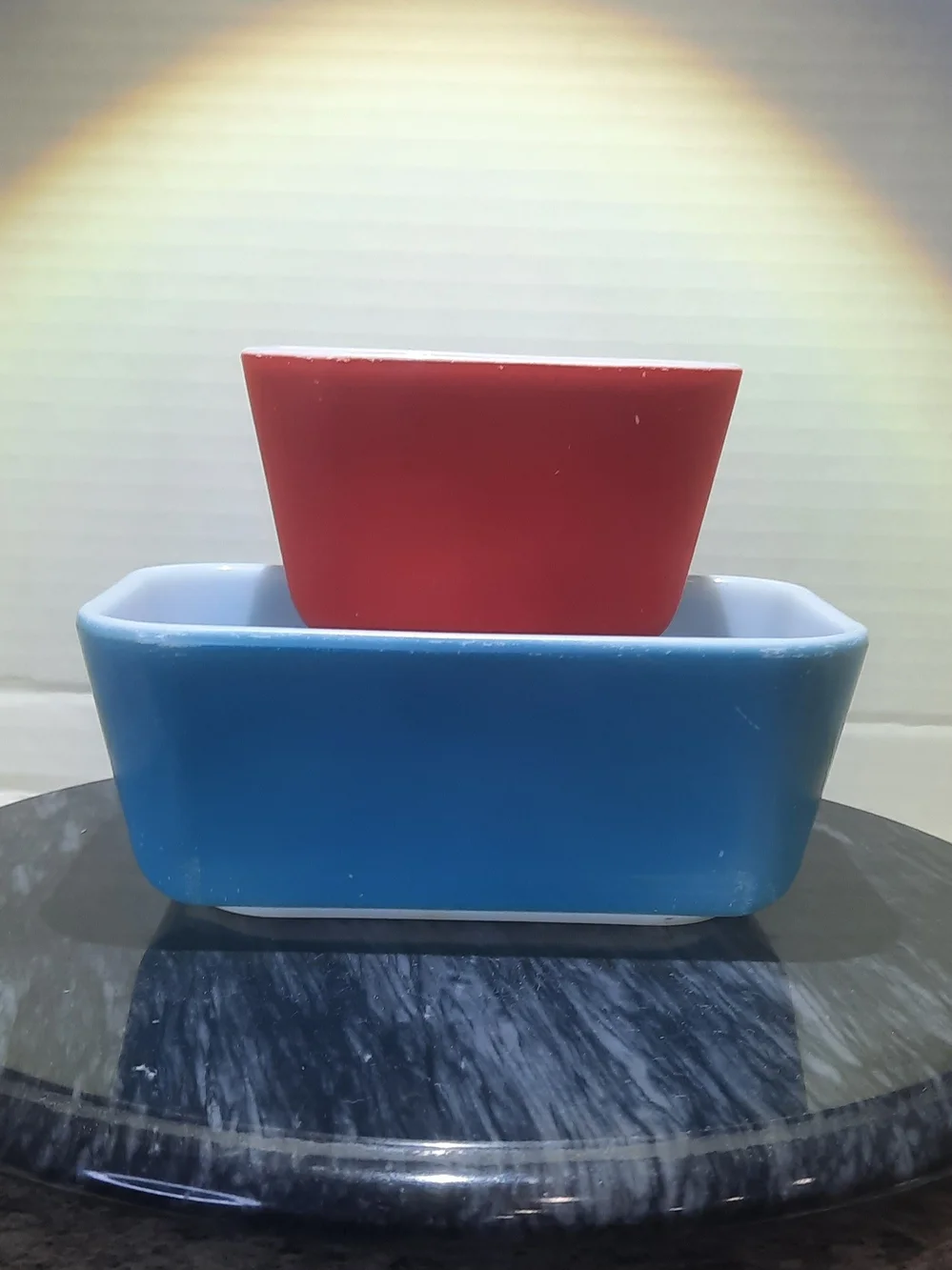 Pyrex Primary Red & Blue Refrigerator Dishes